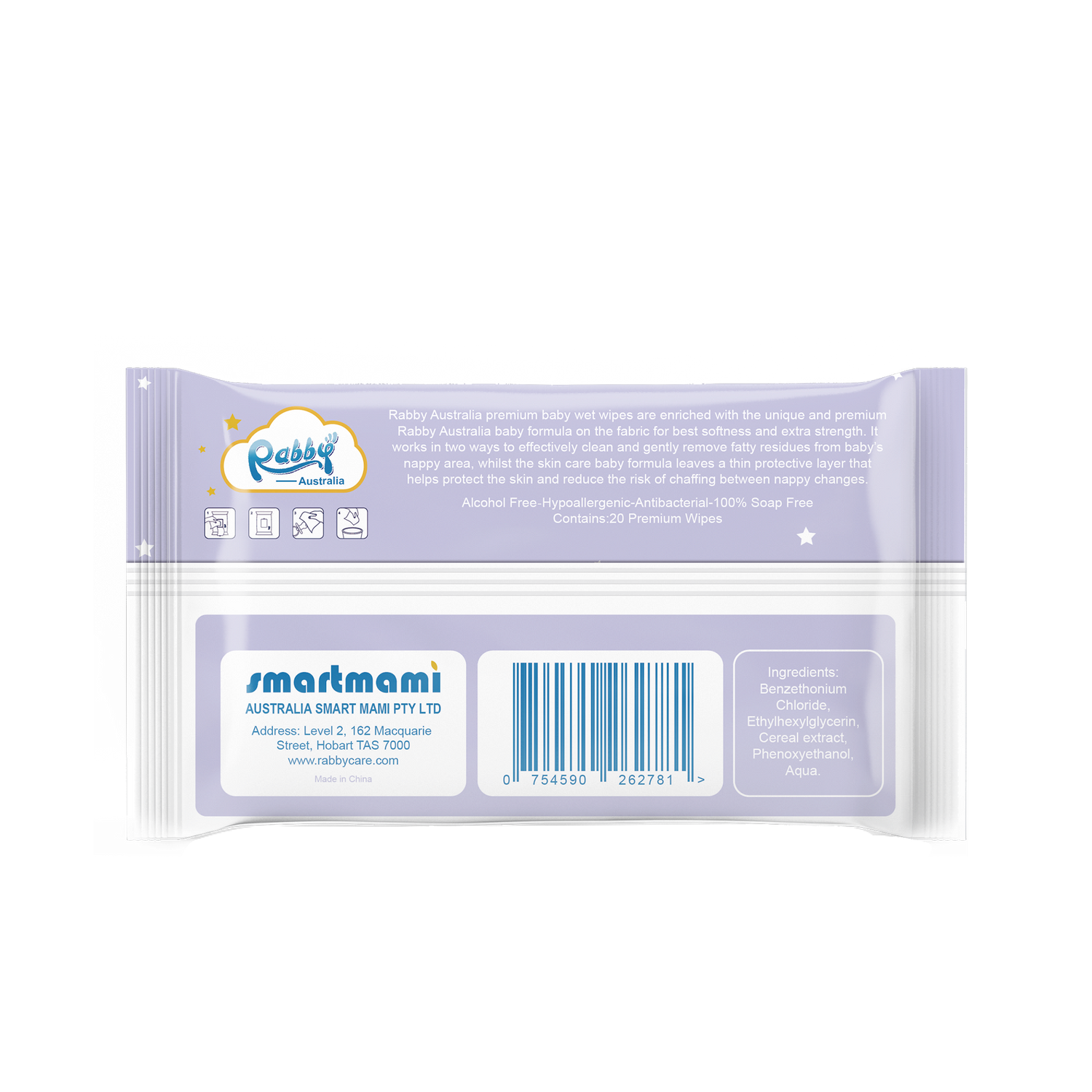 Premium Baby Wet Wipes 20Pcs