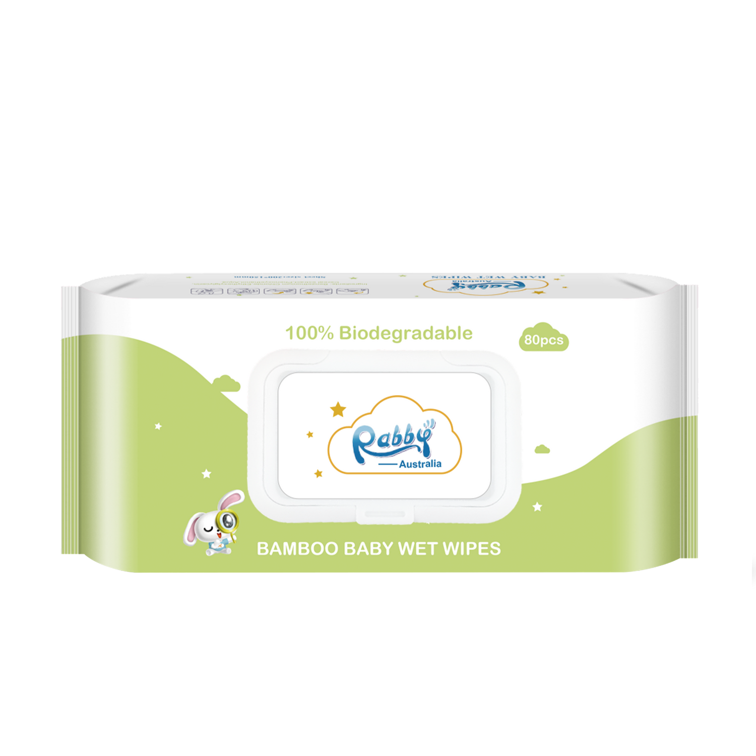 Bamboo Baby Wet Wipes 80Pcs